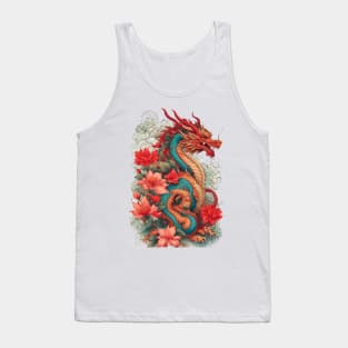 Red Flower Dragon Tank Top